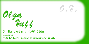 olga huff business card